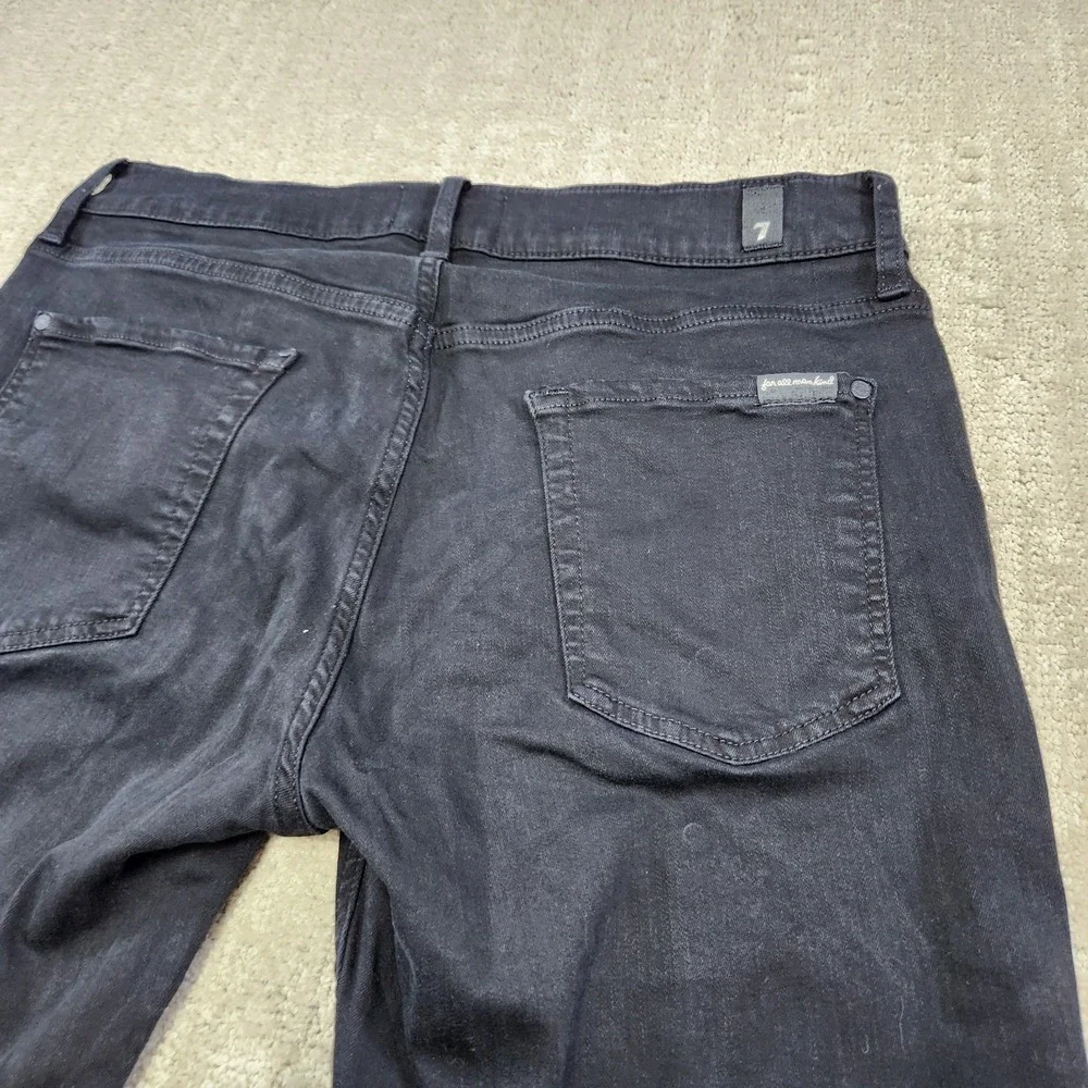 7 For All Mankind Jeans Men 33x32 Slimmy Tapered Luxe Performance Plus Black